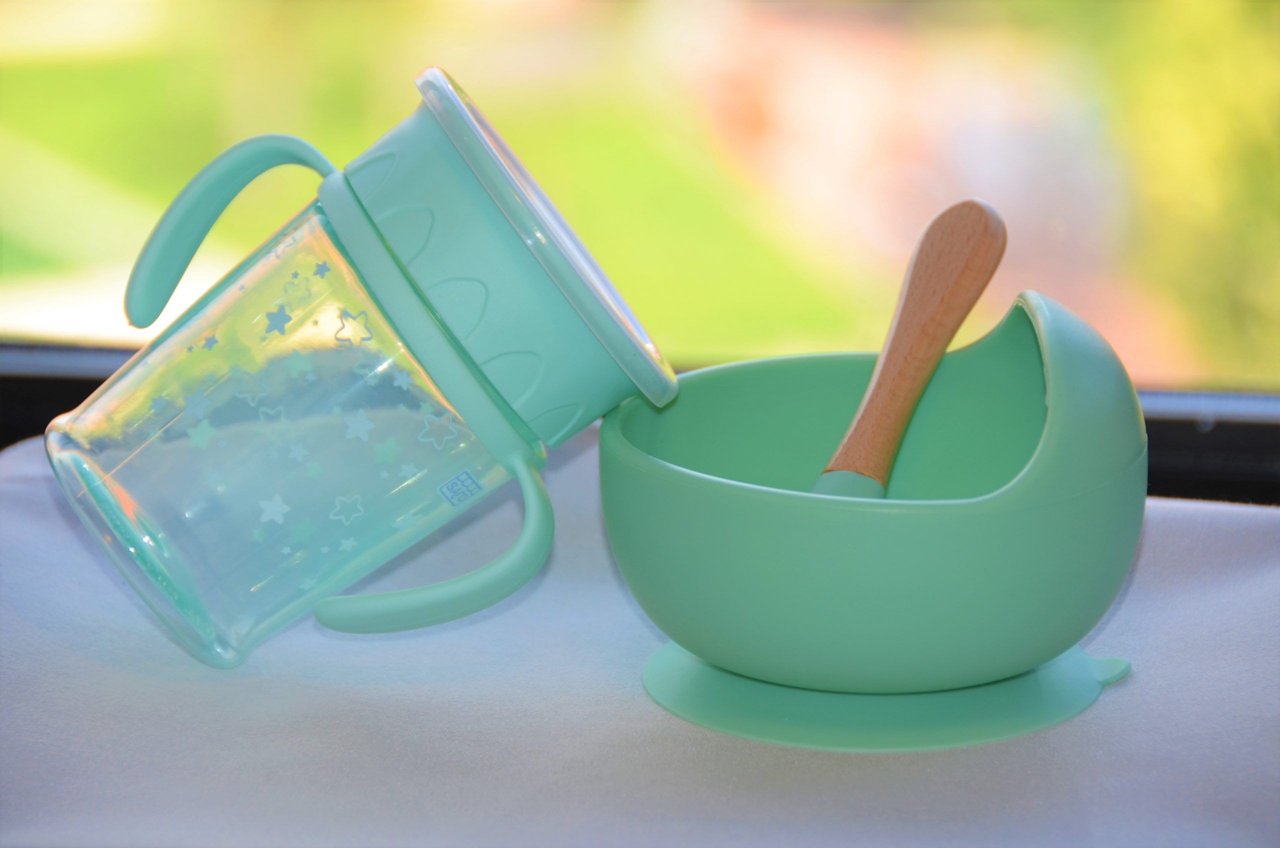 Vaso y Bol Verde