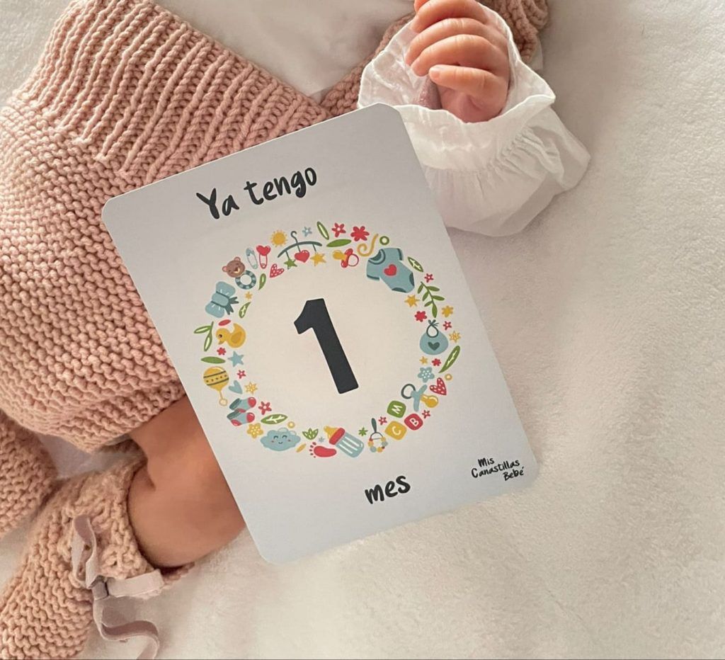 Tarjetitas meses para bebes